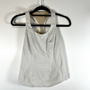 Lululemon White Workout Tank Top Racerback‎ Activewear Women's Size Small